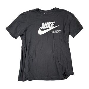 Nike The Bronx Graphic T-Shirt Mens Large Black Short Sleeve Swoosh Tee